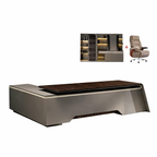 Minimalist Executive Desk with Floating Edge Detail