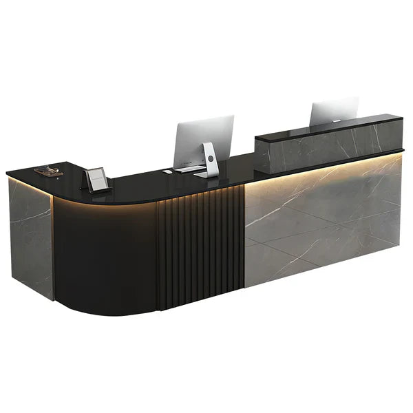 Urban L-Shaped Reception Desk for Office & Shop