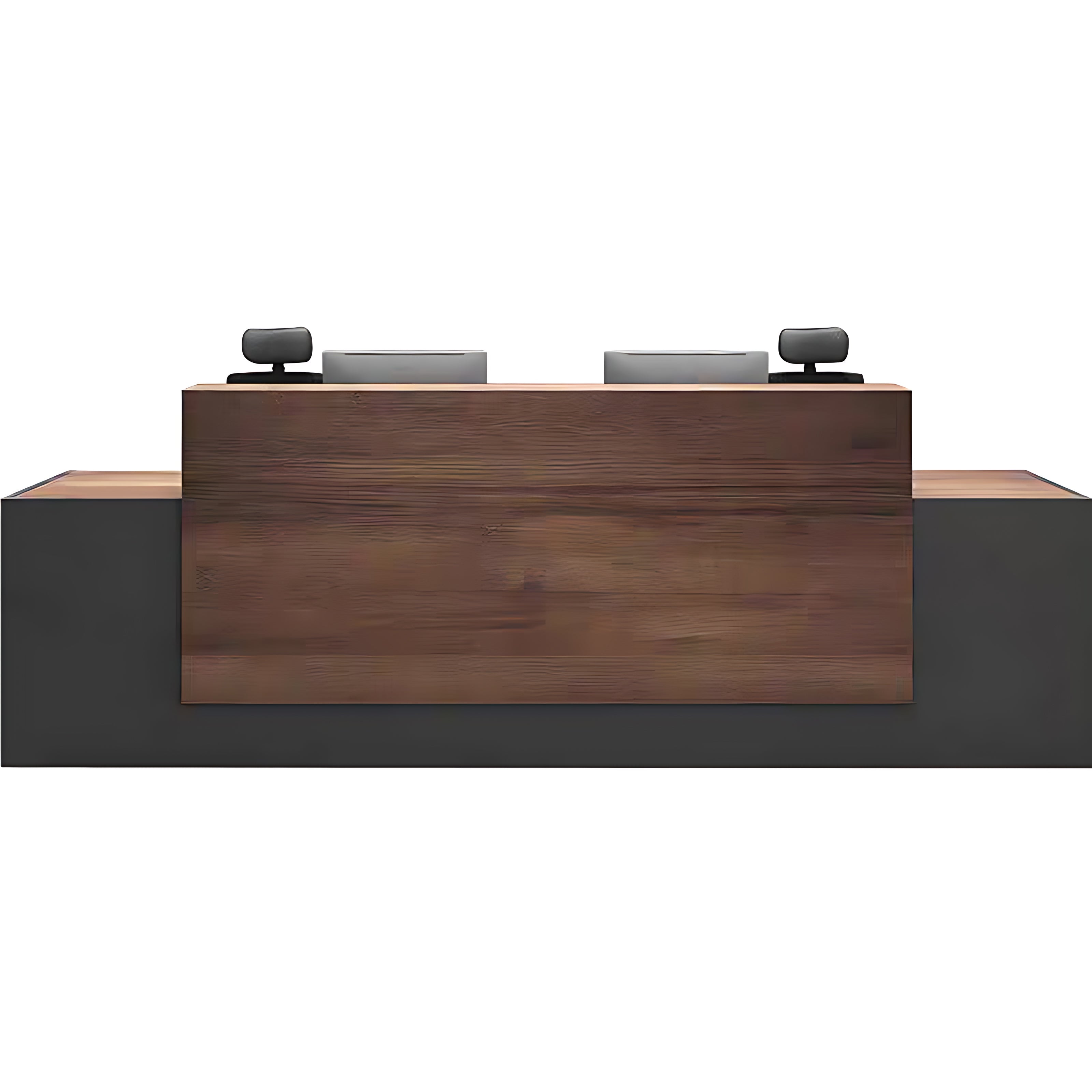 Straight Reception Desk with Secure Drawer and Built-In Cabine