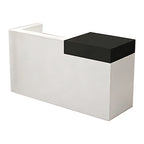 Multi-Functional Corner Reception Desk with Stylish Storage Solutions
