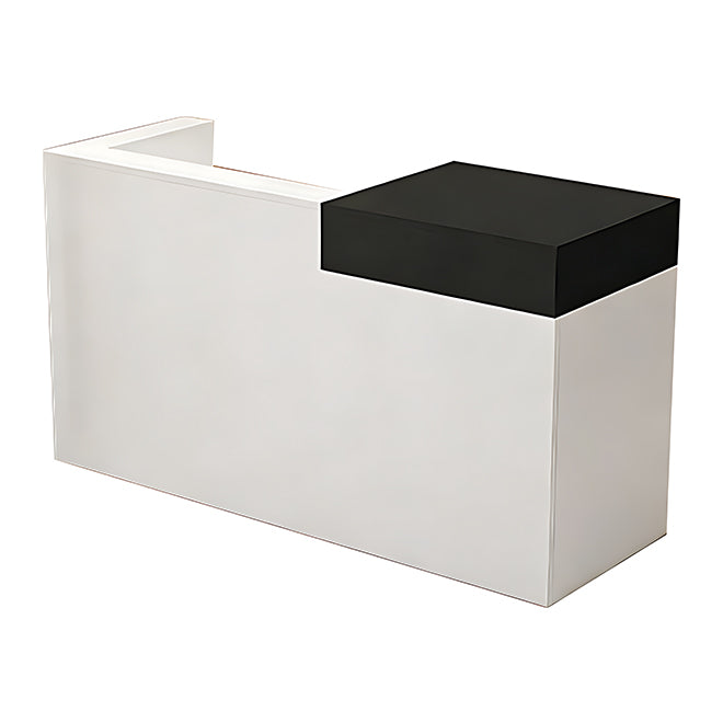 Multi-Functional Corner Reception Desk with Stylish Storage Solutions