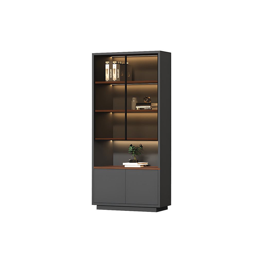 Modern Open-Shelved Executive Storage Cabinet