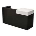 Multi-Functional Corner Reception Desk with Stylish Storage Solutions