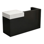 Multi-Functional Corner Reception Desk with Stylish Storage Solutions