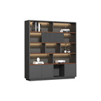 Modern Open-Shelved Executive Storage Cabinet