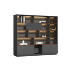 Modern Open-Shelved Executive Storage Cabinet