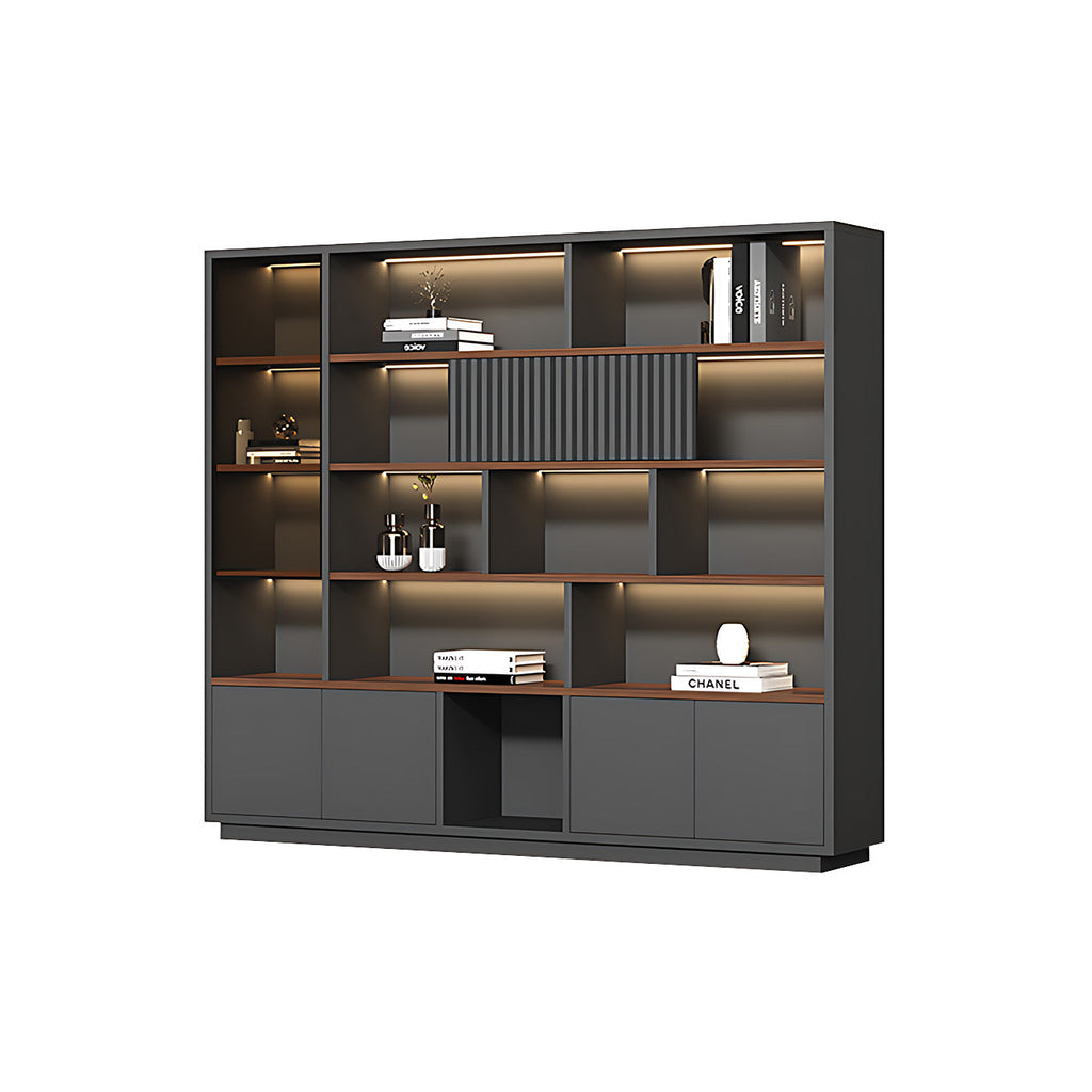 Modern Open-Shelved Executive Storage Cabinet