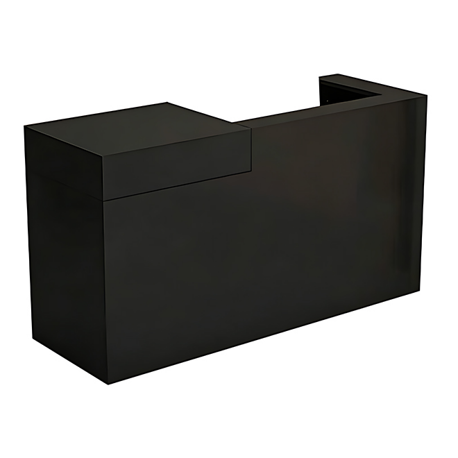 Multi-Functional Corner Reception Desk with Stylish Storage Solutions