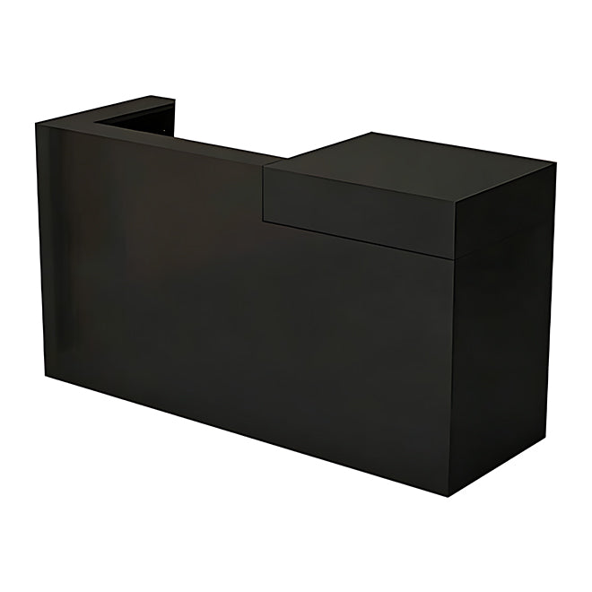 Multi-Functional Corner Reception Desk with Stylish Storage Solutions