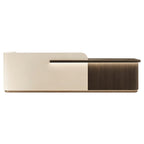 Modern Lit Beauty Salon Reception Desk with Sleek Two-Tone Design
