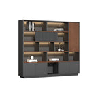 Modern Open-Shelved Executive Storage Cabinet