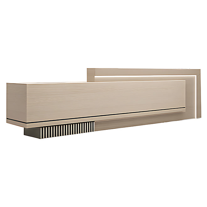 Sleek Modern Reception Desk with Ambient Lighting for Professional Workspaces