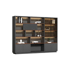 Modern Open-Shelved Executive Storage Cabinet