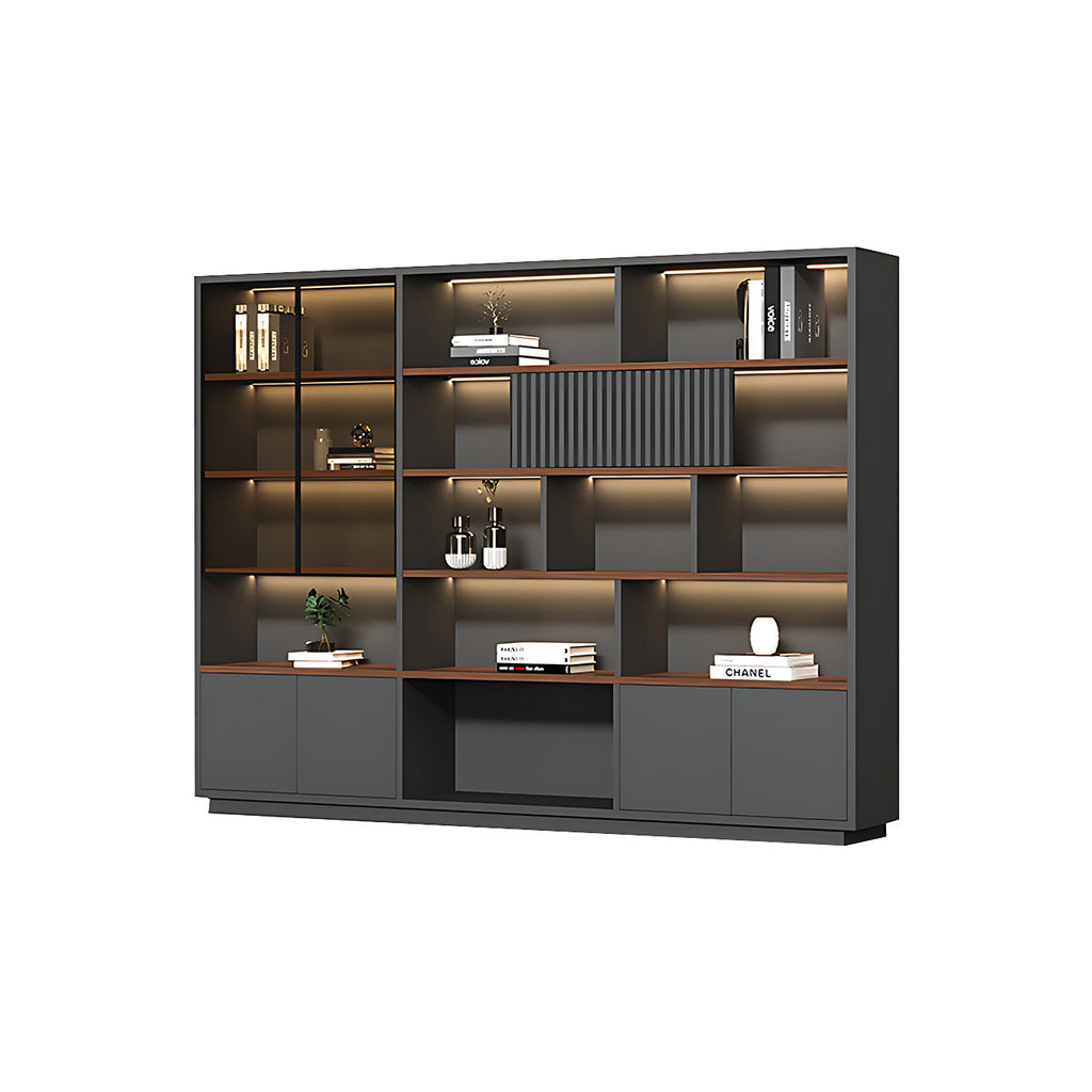 Modern Open-Shelved Executive Storage Cabinet