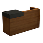Multi-Functional Corner Reception Desk with Stylish Storage Solutions