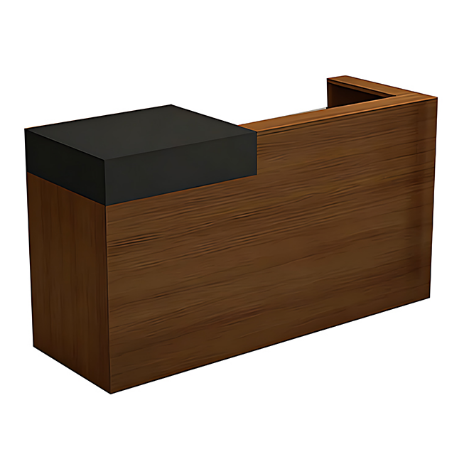 Multi-Functional Corner Reception Desk with Stylish Storage Solutions