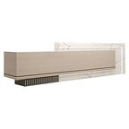 Sleek Modern Reception Desk with Ambient Lighting for Professional Workspaces