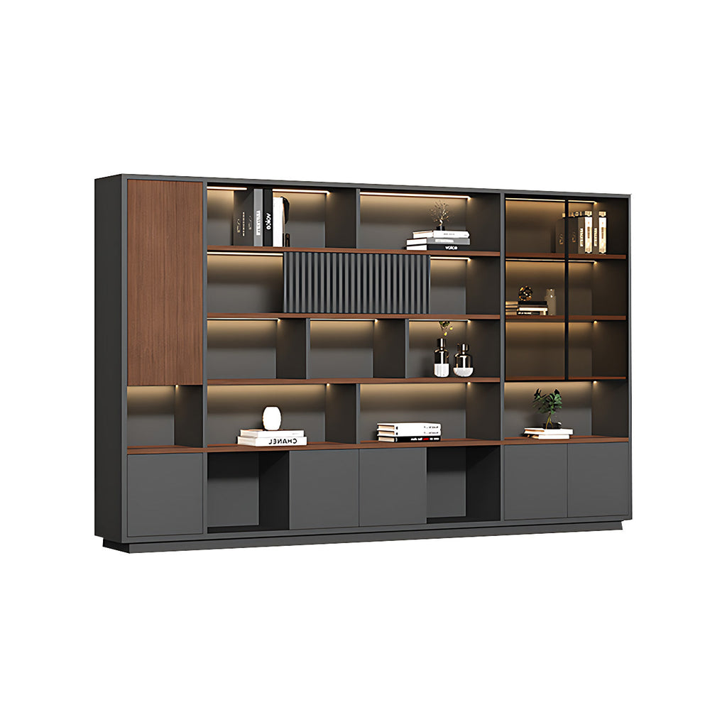 Modern Open-Shelved Executive Storage Cabinet