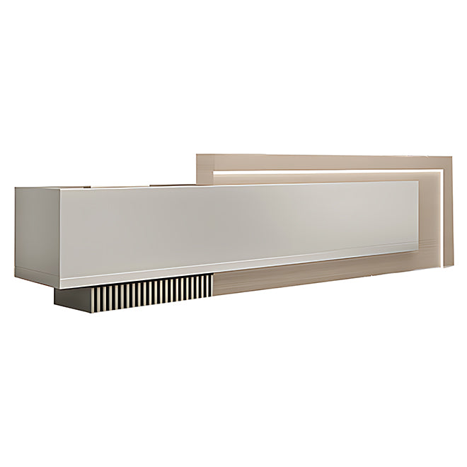 Sleek Modern Reception Desk with Ambient Lighting for Professional Workspaces