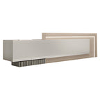 Sleek Modern Reception Desk with Ambient Lighting for Professional Workspaces
