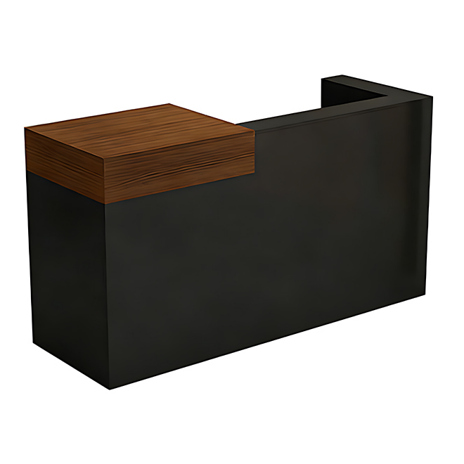 Multi-Functional Corner Reception Desk with Stylish Storage Solutions