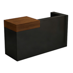Multi-Functional Corner Reception Desk with Stylish Storage Solutions