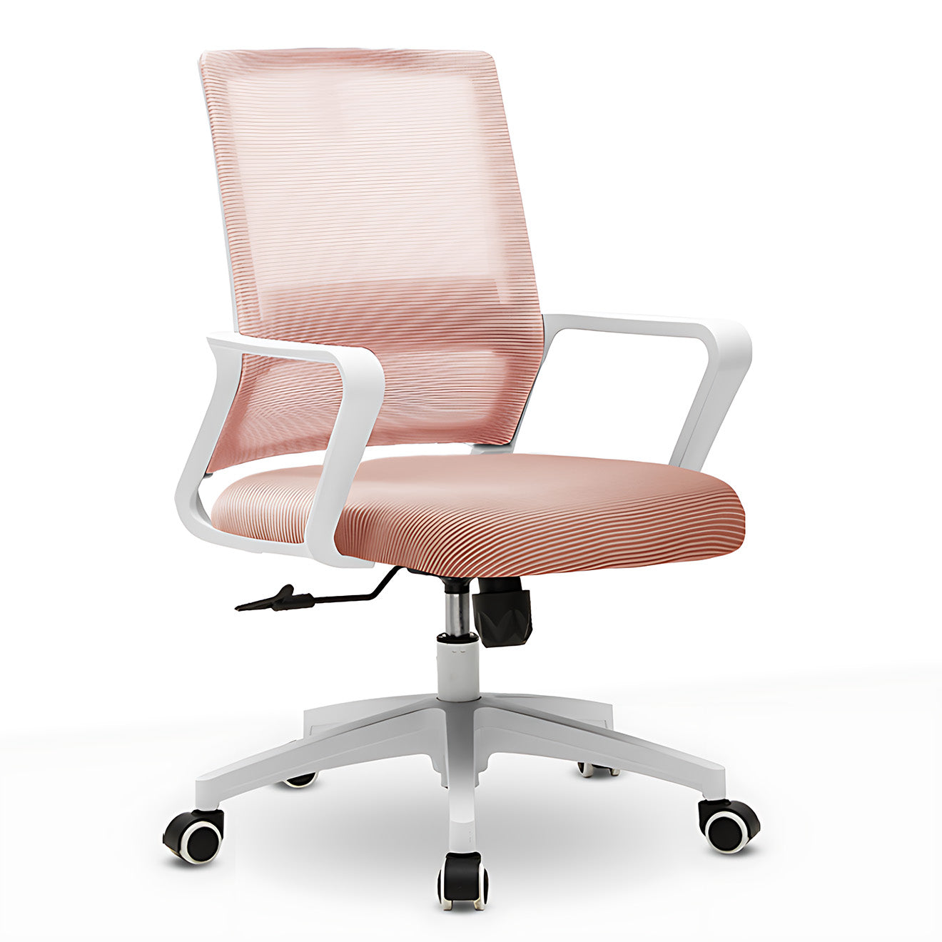 White Swivel Base Mesh Ergonomic Office Chair
