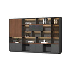 Modern Open-Shelved Executive Storage Cabinet