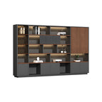 Modern Open-Shelved Executive Storage Cabinet