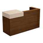 Multi-Functional Corner Reception Desk with Stylish Storage Solutions