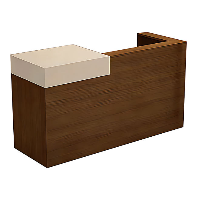 Multi-Functional Corner Reception Desk with Stylish Storage Solutions