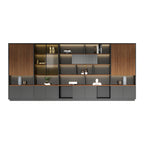 Modern Open-Shelved Executive Storage Cabinet