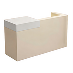 Multi-Functional Corner Reception Desk with Stylish Storage Solutions