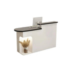 Modern Reception Desk with Soft-Lit Display Alcove