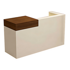 Multi-Functional Corner Reception Desk with Stylish Storage Solutions