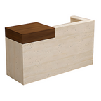 Multi-Functional Corner Reception Desk with Stylish Storage Solutions