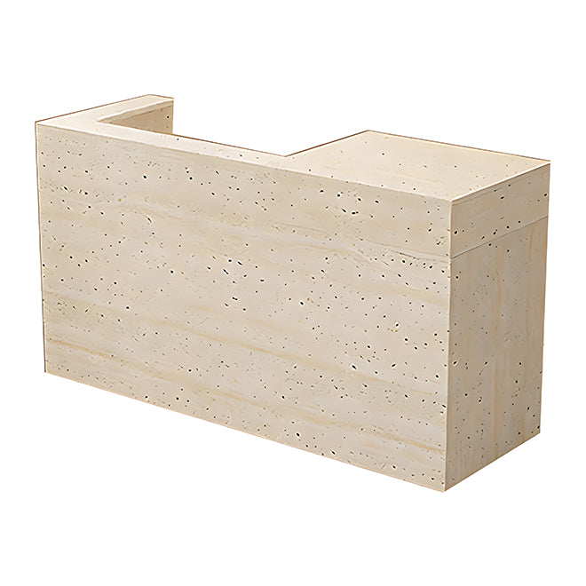 Multi-Functional Corner Reception Desk with Stylish Storage Solutions