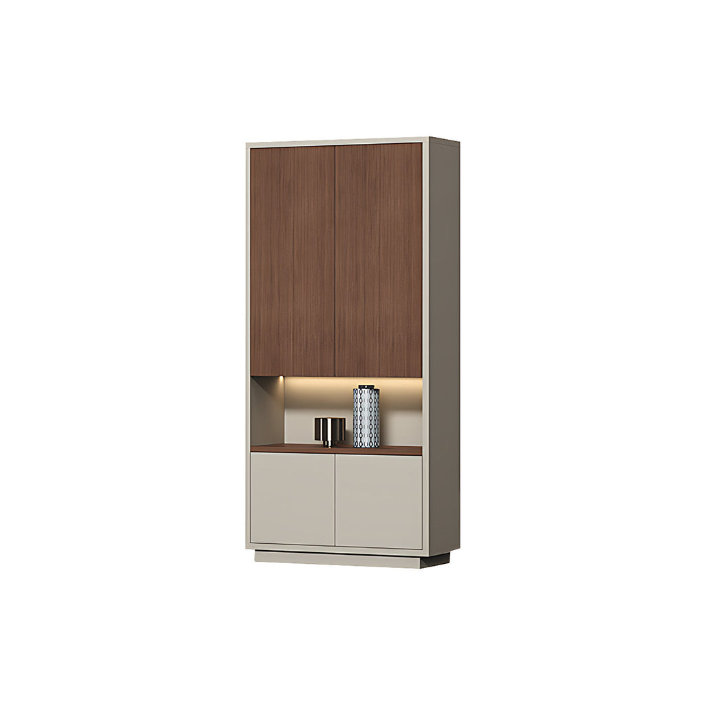Modern Open-Shelved Executive Storage Cabinet