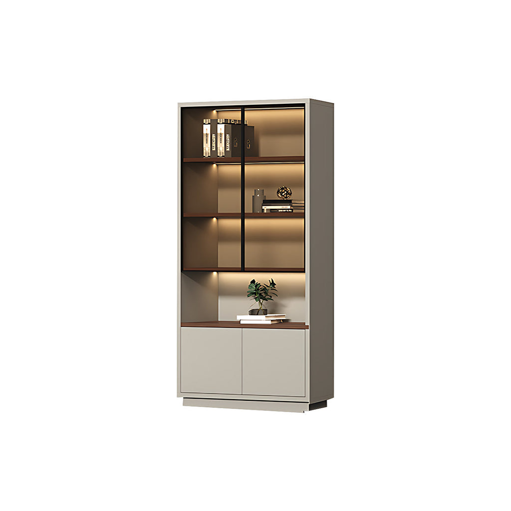 Modern Open-Shelved Executive Storage Cabinet