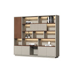 Modern Open-Shelved Executive Storage Cabinet