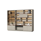 Modern Open-Shelved Executive Storage Cabinet