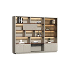 Modern Open-Shelved Executive Storage Cabinet