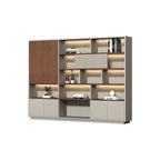 Modern Open-Shelved Executive Storage Cabinet
