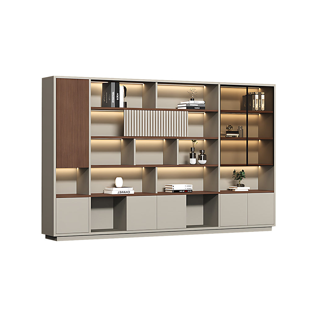 Modern Open-Shelved Executive Storage Cabinet