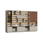 Modern Open-Shelved Executive Storage Cabinet
