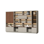 Modern Open-Shelved Executive Storage Cabinet