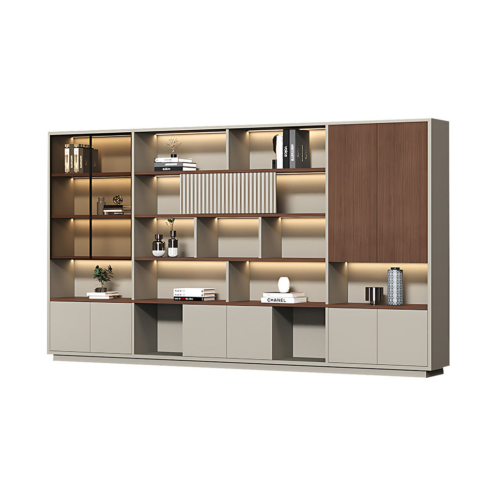 Modern Open-Shelved Executive Storage Cabinet