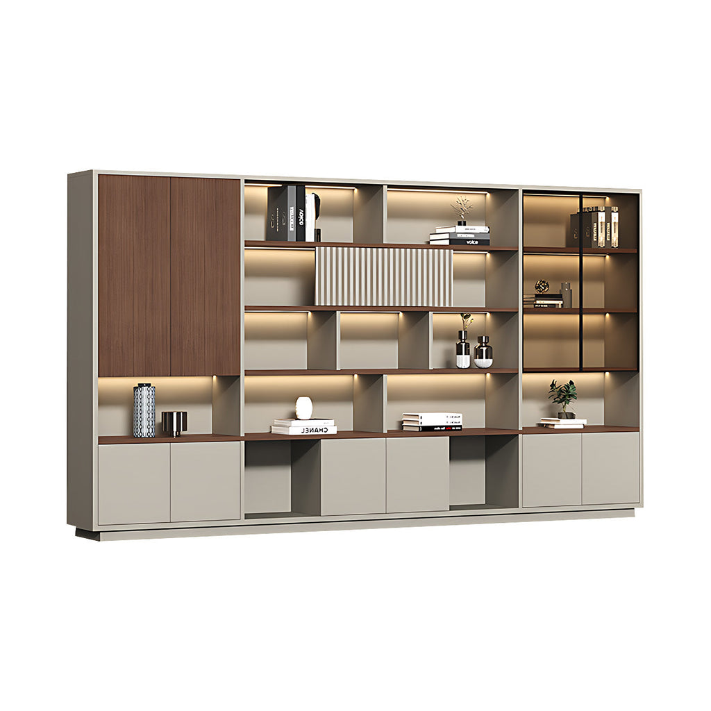 Modern Open-Shelved Executive Storage Cabinet
