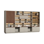 Modern Open-Shelved Executive Storage Cabinet