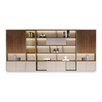 Modern Open-Shelved Executive Storage Cabinet